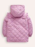 Mini Boden Kids' Quilted Foil Spot Jacket, Lavender