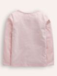 Mini Boden Kids' Applique Long Sleeve Top, Chalk Pink Cakes