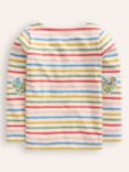 Mini Boden Kids' Ella Breton Top, Soft Rainbow