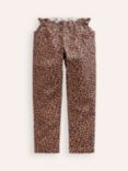 Mini Boden Kids' Heart Pocket Leopard Print Trousers, Brown