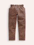 Mini Boden Kids' Heart Pocket Leopard Print Trousers, Brown