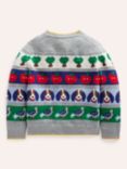 Mini Boden Kids' Fair Isle Jumper, Multi Animals