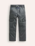 Mini Boden Kids' Pull-On Cargo Trousers, Grey