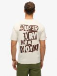 Superdry Lo-fi Punk Graphic Loose T-Shirt, Cream