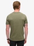 Superdry Embossed Graphic Cotton Blend T-Shirt, Hushed Olive Grit