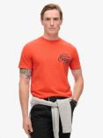 Superdry Copper Label Graphic T-Shirt, Denim Co Rust Orange