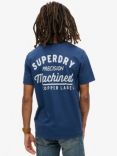 Superdry Copper Label Graphic T-Shirt, Pilot Mid Blue