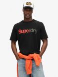 Superdry Core Logo Fade Loose T-Shirt, Black