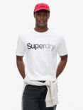 Superdry Core Logo Fade Loose T-Shirt, Black, Brilliant White