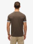 Superdry Essential Logo Retro Striped T-Shirt, Bracken Brown