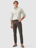 Rodd & Gunn Gunn Oxford Gingham Check Slim Fit Long Sleeve Shirt, Dusty Sage