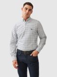 Rodd & Gunn Gunn Oxford Mid Check Slim Fit Long Sleeve Shirt, Navy