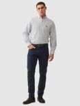 Rodd & Gunn Gunn Oxford Mid Check Slim Fit Long Sleeve Shirt, Navy