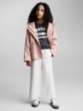 Mango Kids' Gala Hooded Jacket, Pink