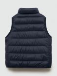 Mango Kids'  Alvarito Quilted Gilet, Navy