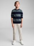 Mango Kids' Wally Stripe Jumper, Navy