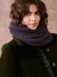 Brora Gauzy Cashmere Snood, Blackcurrant