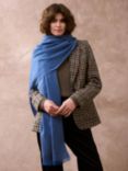 Brora Cashmere Stole, China Blue