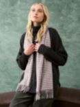 Brora Cashmere Plaid Check Scarf, Rose