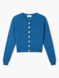 Brora Guernsey Cashmere Cardigan, China Blue