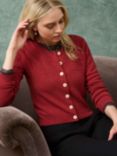 Brora Guernsey Cashmere Cardigan, Clay