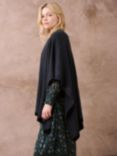 Brora Contrast Trim Cashmere Cape