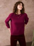 Brora Cashmere Round Neck Jumper, Mulberry