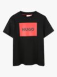 HUGO Kids' Logo T-Shirt, Black