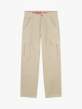 HUGO Kids' Loose Fit Cargo Trousers, Stone