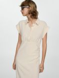 Mango Chiara Collar Dress, Cream