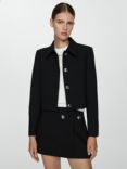 Mango Doris Collared Jacket, Black