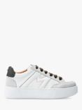 Moda in Pelle Amarante Leather Chunky Trainers, White