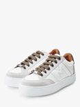 Moda in Pelle Amarante Leather Chunky Trainers, White