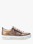 Moda in Pelle Filician Metallic Leather Zip Detail Trainers