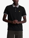 Lyle & Scott Tipped Polo Shirt, Jet Black/White