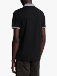 Lyle & Scott Tipped Polo Shirt, Jet Black/White