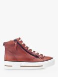 Moda in Pelle Annaken Leather Zip Detail Hi-Top Trainers