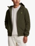 Lyle & Scott Fleece Back Softshell Jacket, W485 Olive