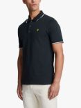 Lyle & Scott Short Sleeve Tipped Polo Shirt, Dark Navy/White