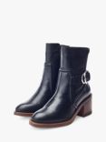 Moda in Pelle Paris Leather Mid Heeled Ankle Boots