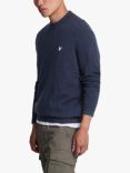 Lyle & Scott Wool and Cashmere Crew Neck Jumper, Midnight Navy