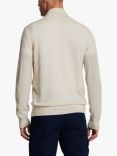 Lyle & Scott Wool and Cashmere Zip Through Jumper, Discovery Khaki