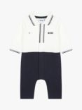 HUGO BOSS Baby Cotton All-in-One, Navy