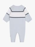 BOSS Baby Stripe Knitted Onesie, Pale Blue