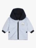 BOSS Baby Reversible Hooded Puffer Jacket, Pale Blue