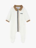 BOSS Baby Logo Velvet Onesie, Offwhite