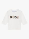 BOSS Baby Long Sleeve Logo T-Shirt, Offwhite