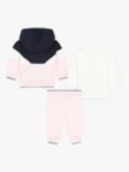 HUGO BOSS Baby Hoodie, T-Shirt & Joggers Set, Pink Pale