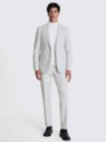 Moss Tailored-Fit Grey Stripe Suit Jacket, Light Grey