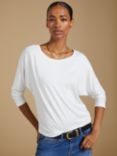 Baukjen Spenser Relaxed Boat Neck Top, White